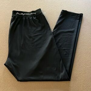 PLT PRETTY LITTLE THING Black Stretch Joggers - Size US 12